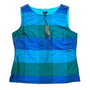 NWT New Women’s Talbots Sleeveless Woven Silk Blouse Shell Top (14)